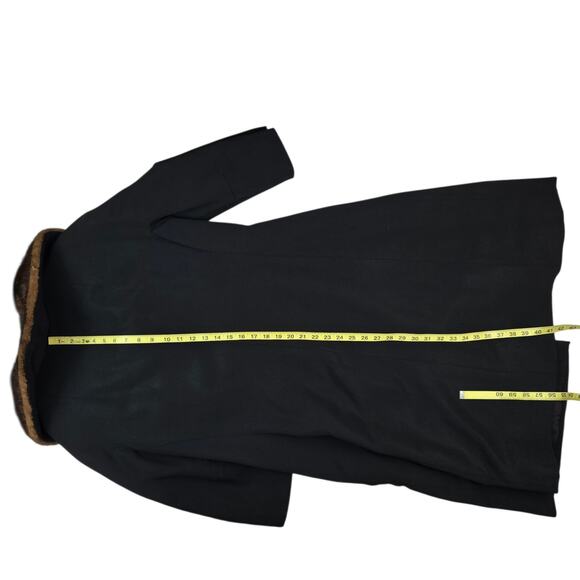 Vintage Womens Chas A Stevens Pea Coat Overcoat Size Medium Mink 3/4 Sleeve - Picture 5 of 12